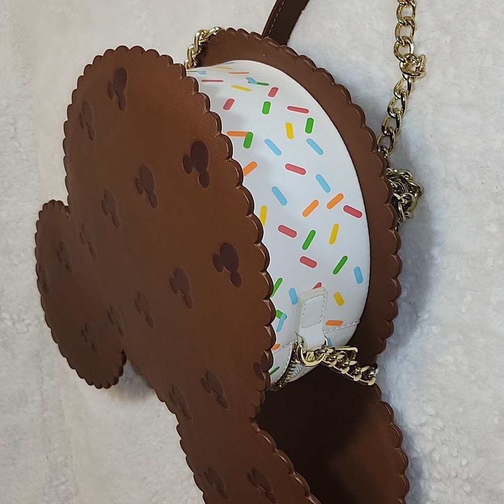 Loungefly Disney Mickey Mouse Ice Cream Sandwich Crossbody Bag - Picture 13 of 16